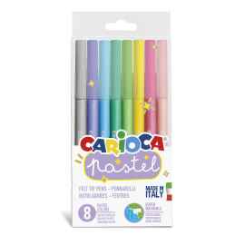CARIOCA Pastel Plastik Kutu 8'li Keçeli Kalem
