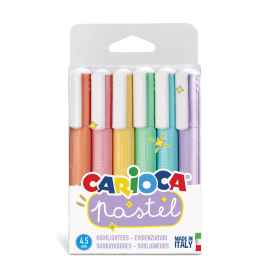 CARIOCA Pastel Fosforlu Kalemler Plastik Kutu 6'lı Fosforlu Kalemler